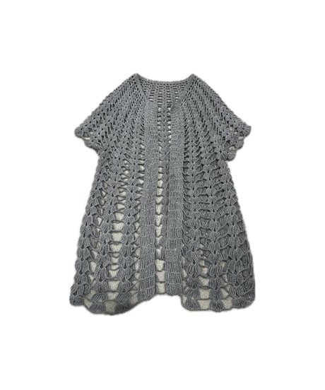 Crochet Knit Buttonless Cardigan GR
