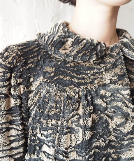 agnes b. Tiger Pattern Far Coat YEBK