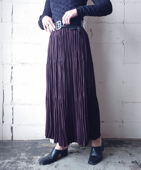 Pleated Tiered Skirt DBR