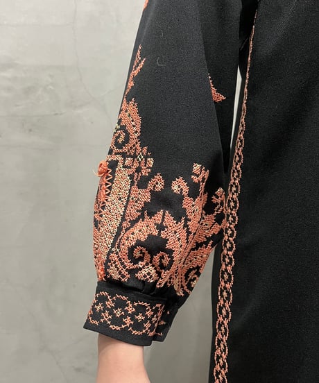 Volume Sleeve Embroidery Dress BKPI