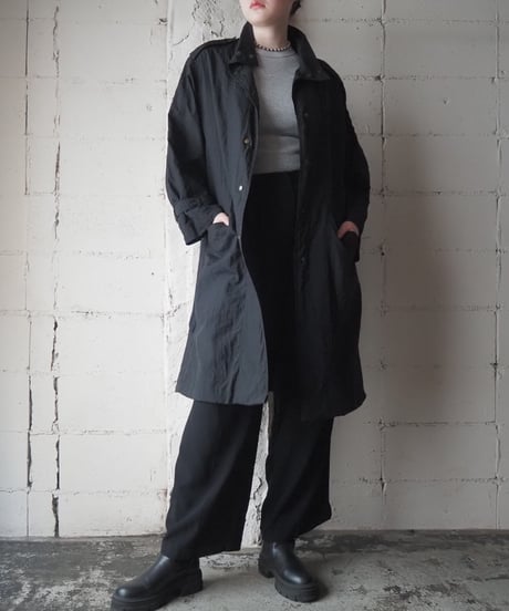 Vintage Nylon Stand Collar Coat BK