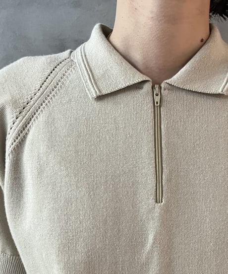 Zip Polo S/S Knit BE