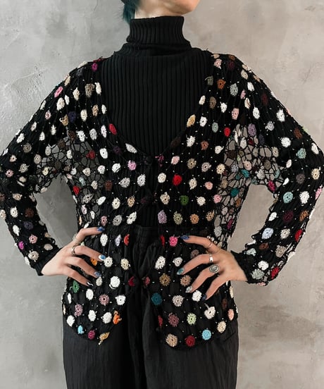 Colorful Crochet Cardigan BK
