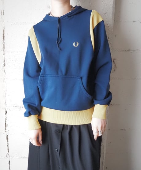 1970-80's FRED PERRY Bicolor Hoodie BL YE