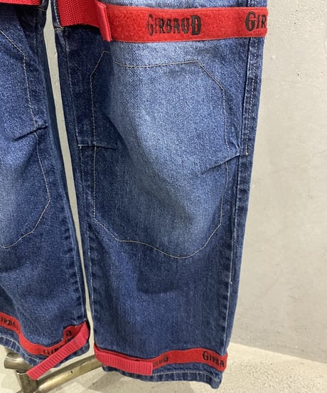MARITHE FRANCOIS GIRBAUD Tape Design Denim Shuttle Pants BL RE