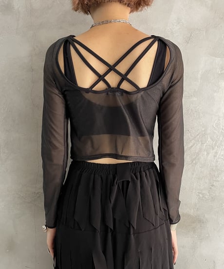 Back Design Sheer Cutsewn BK