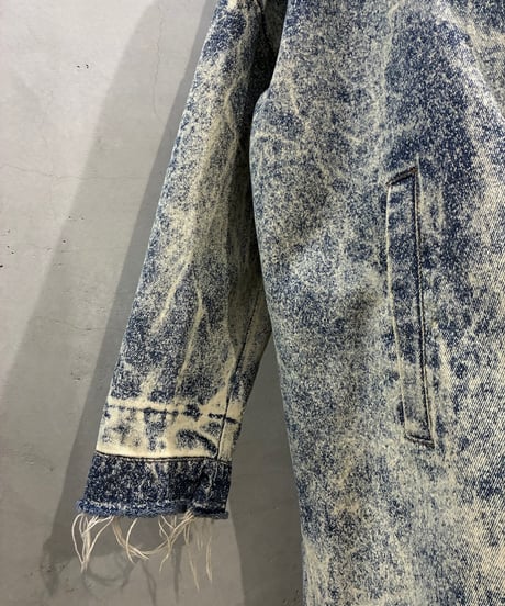 MSGM Chemical Wash Design Denim Coat LBL