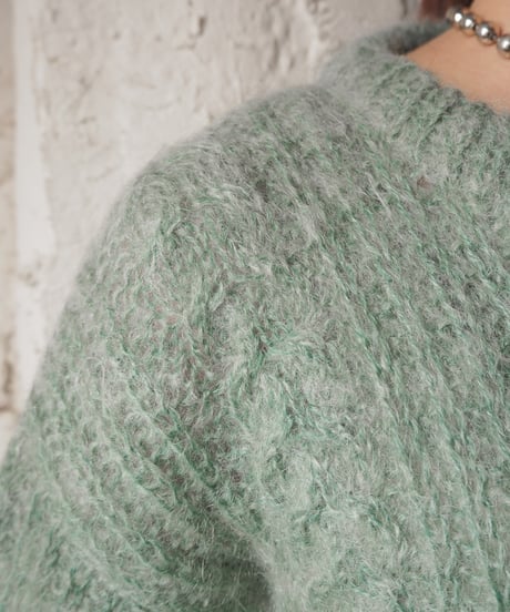 Cable Mohair Knit SAX