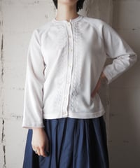 Front Design Crew Neck Cardigan WH