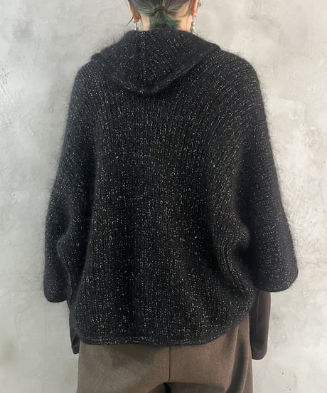 Lame Design Dolman Mohair Cardigan BKGO