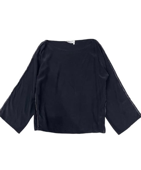 YVES SAINT LAURENT Piping Design P/O Blouse BK