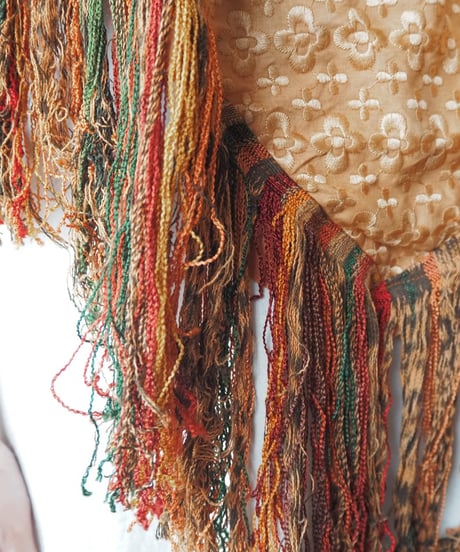 Vintage Embroidery Fringe Plo Collar OR