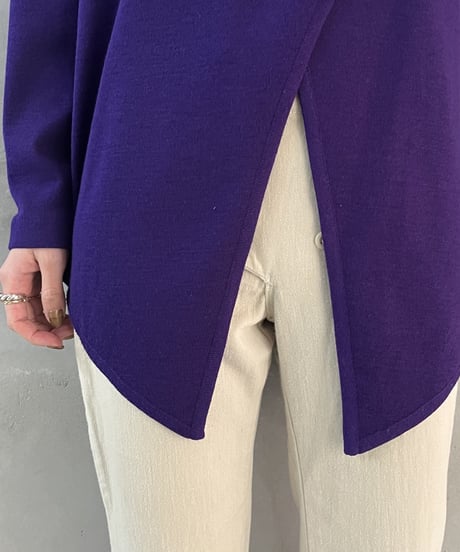 Slit Design Wool Cut Sew PUR