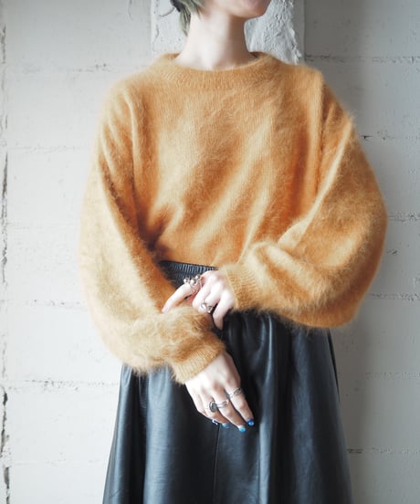 Volume Sleeve Mohair Knit OR