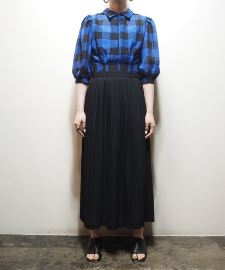 Sheer Pleated Skirt BK