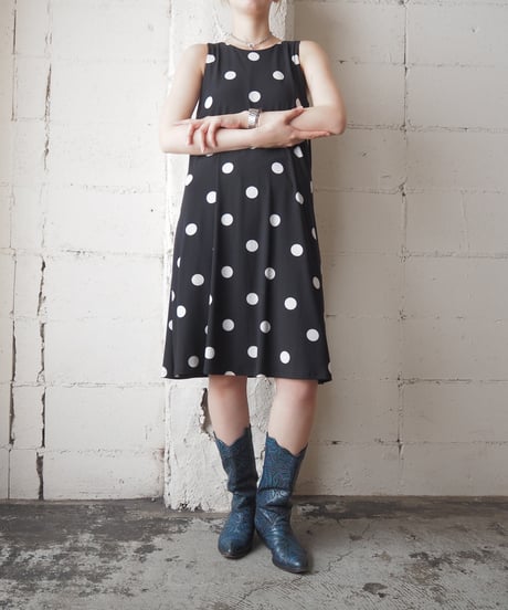 LAUREN Ralph lauren Dot Pattern Dress BKWH