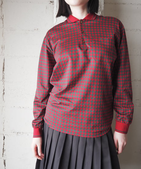 CELINE Diamond Pattern Polo Shirt REKA