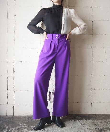 Straight Tuck Pants PUR