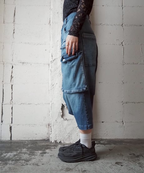 Big Pocket Denim Sarouel Pants BL