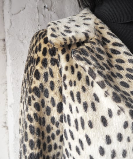 1950-60's Vintage Woolf Brothers Leopard Fake Fur Jacket BEBK