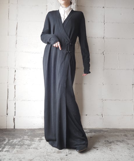 China Button Knit Gown BK