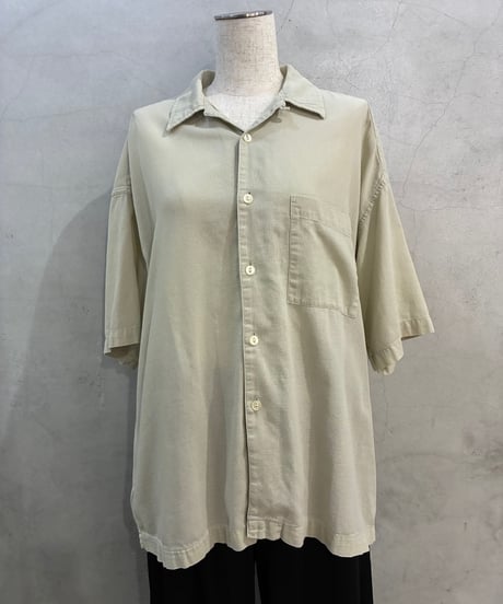 S/S Cotton Open Collar Shirt BE