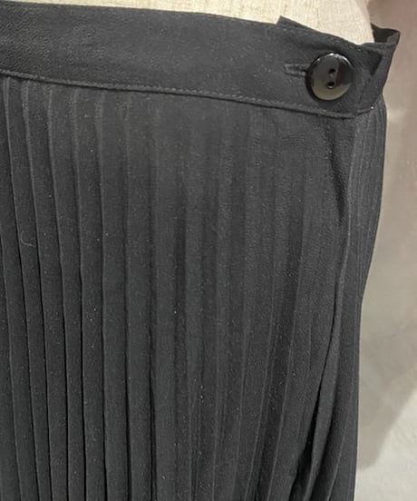 SAGHARBOR Pleated Long Skirt BK