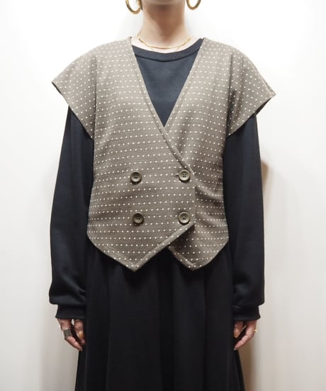 Double Breasted Dot Vest BR