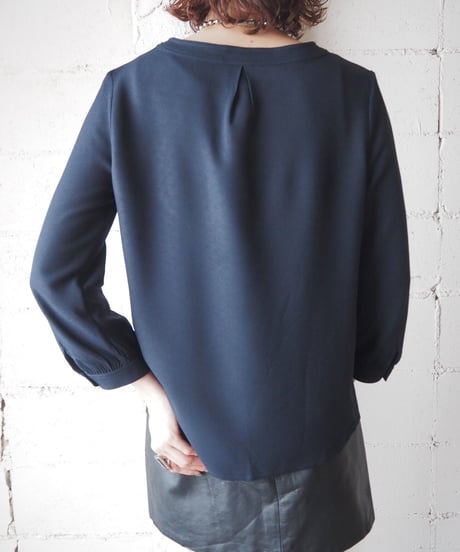 A.P.C. Crew Neck Half Button Shirt BK