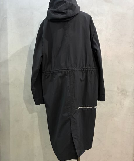 DIESEL Hoodied Nylon Coat BK