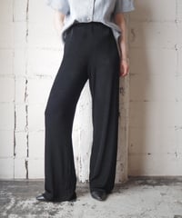 Spandex Mix Wide Easy Pants BK