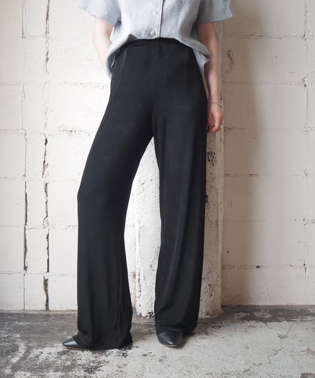 Spandex Mix Wide Easy Pants BK