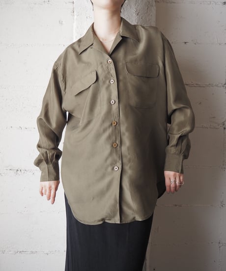 Open Collar Silk Shirt KA