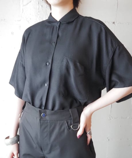Dropped Shoulder Rayon Shirt BK