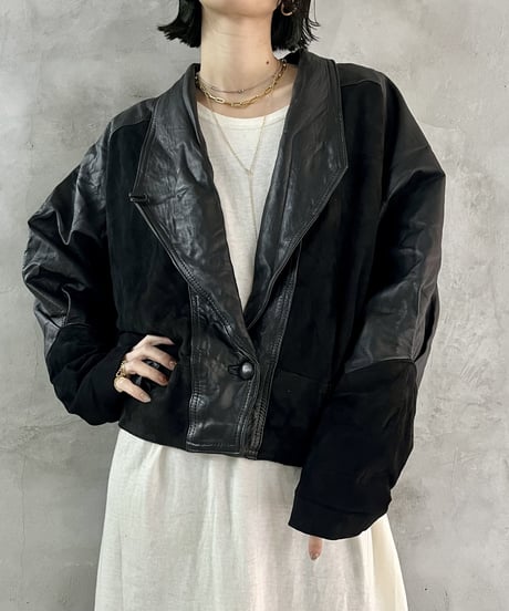 Leather×Suede Jacket BK