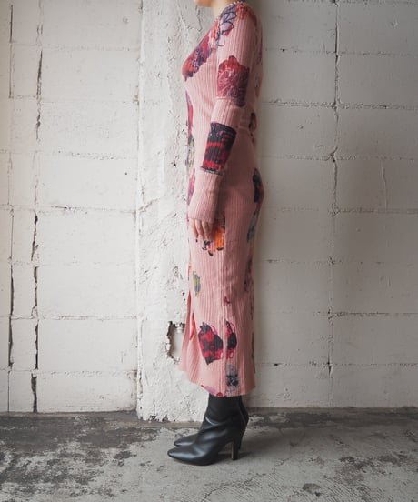 Desigual Floral Print Knit Dress PI