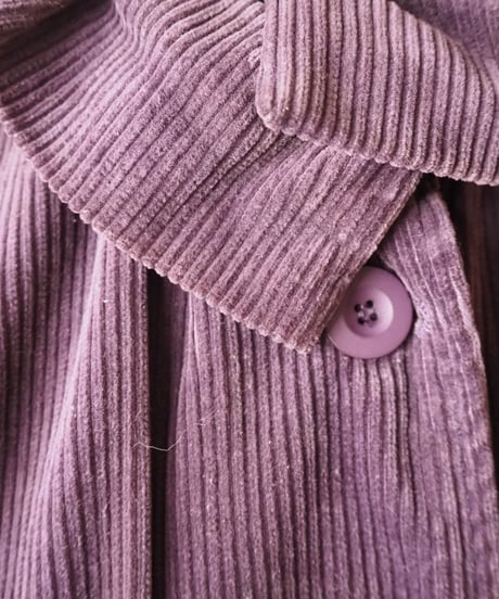 Corduroy Long Coat PUR