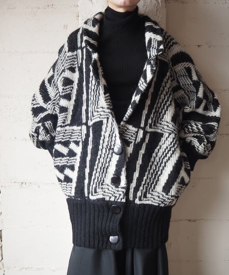 Pattern Knit Jacket BKWH