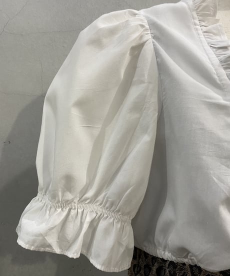 S/S Frills Short Shirt WH