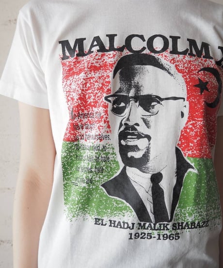 MALCOLMX Print Tee WH RE GN