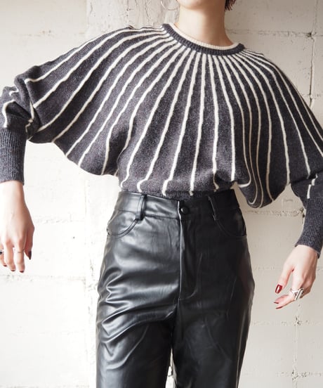 Dolman Sleeve Stripe Sweater GRWH