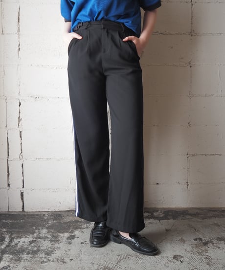 Side Line Slacks Pants BKBL