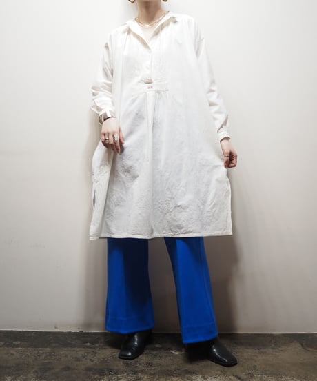 1930~40's Pleated Bosom Long Shirt IV