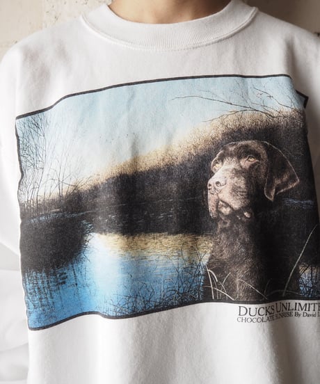 Dog Print Sweat WH