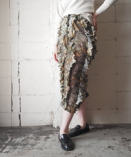 REMAKE 3D Camouflage Long Skirt KA