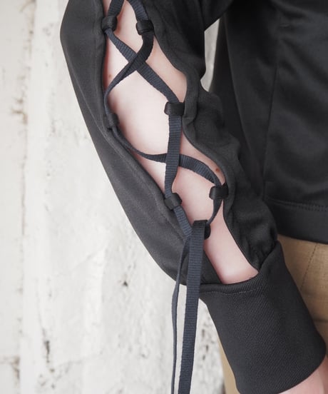 NIKE Lace Up Sleeve Track Jacket BK