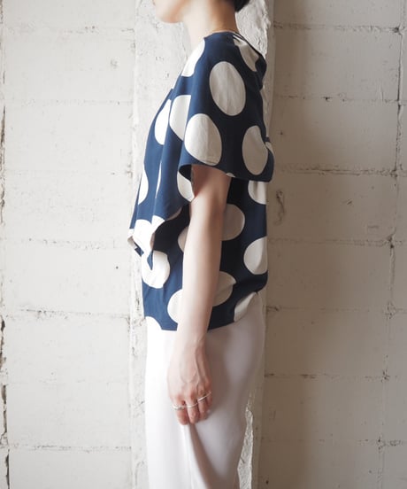 1980's IS ISSEY MIYAKE Polka Dot Layered Sleeve Cutsewn NVWH