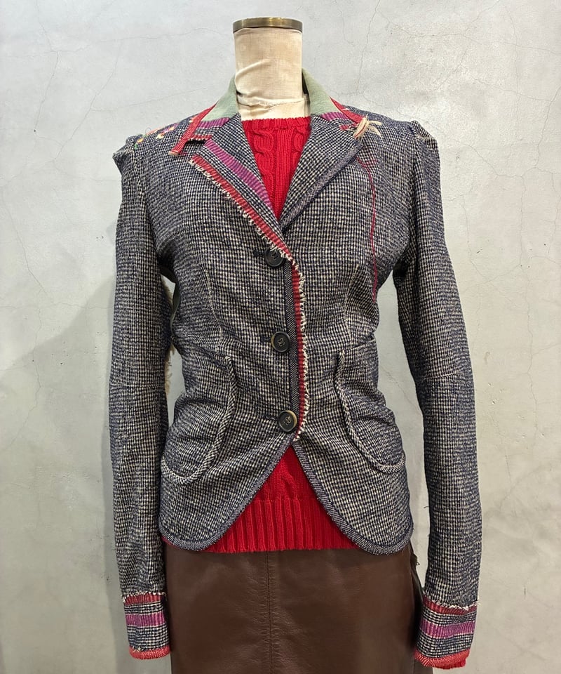 MARITHE FRANCOIS GIRBAUD Embroidery Wool Jacket