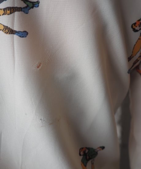 1960-70's Rugby Prayer Print Sheer Tops IV