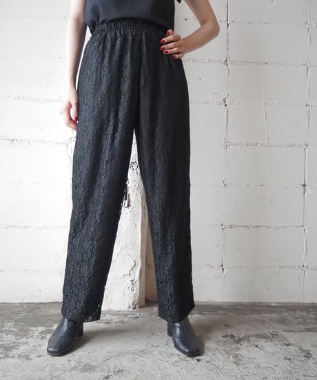1980's Lace Easy Pants BK
